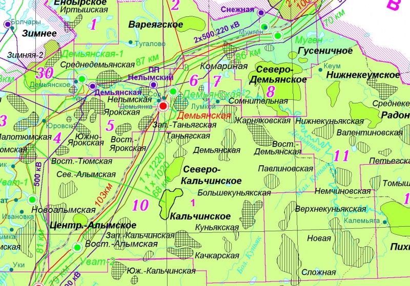 Приобское нефтяное месторождение карта